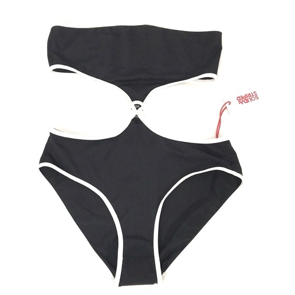 NWT SOLID & STRIPED the Bella butterluxe blackout One Piece Swimsuit medium size